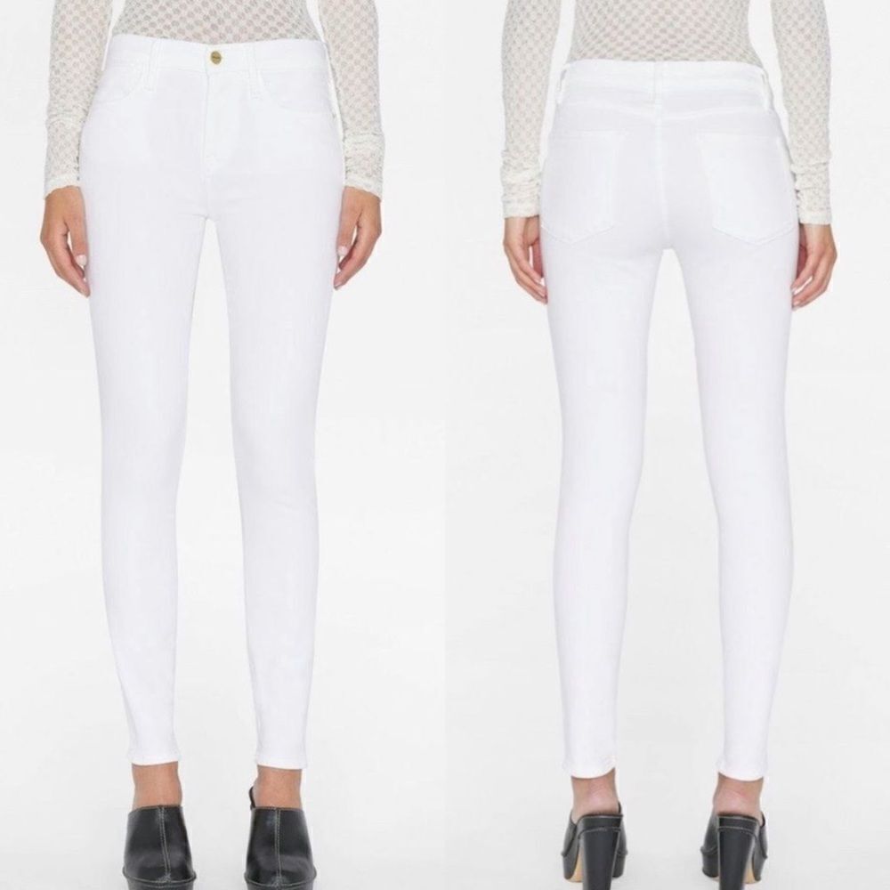 NWT Frame Le High Skinny Jeans in Blanc Size 27